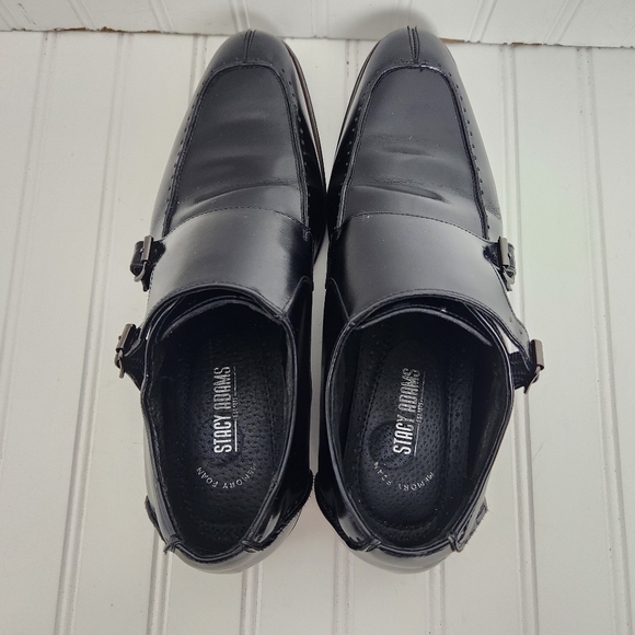 Stacy Adams Baldwin Mens Size 9M Black Double Monk Strap Dress Shoes 25188-001 - Picture 6 of 16